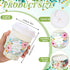 LemonRoad 48 Sets 12 oz 4 Wildflower Paper Disposable Coffee Cups with Lid, Sleeves, Color Spring Cute Flower Designs