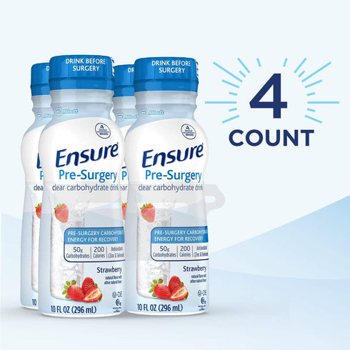 Ensure Pre-Surgery Clear Carbohydrate Drink - Strawberry, 10 fl oz, 4 Count