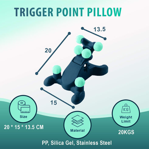 Trigger Point Pillow, Head and Neck Pain Relief Traction Device, Acupressure Support Relaxer for Tension Headache Relief