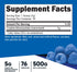 Nutricost Creatine Monohydrate Powder - Blue Raspberry, 500 Grams (1.1 LBS)