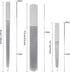 Mudder 3 Pcs Diamond Nail File Set, Stainless Steel Double Side Nail File for Salon Home and Travel