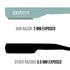 Professional Straight Razor Kit - Ultra Exposed Straight Razor with 10 Gravity Premium Blades, 2mm Exposed (Dynasty)
