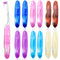 Patelai Travel Size Toothbrush, Folding Travel Toothbrushes Bulk with Built-in Cover for Camping Trip Hiking (12 Pieces)