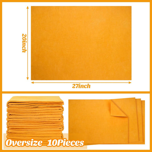 10 Pcs Absorbent Shammy Cloth, Car Drying Chamois Towel, Multi-Purpose Machine Washable Towel (20 x 27 Inch)