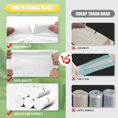 13 Gallon Tall Kitchen Trash Bags, 110 Count Clear Plastic Garbage Bags, Unscented for Home and Office