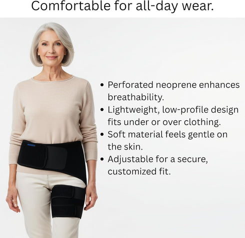 Hip Brace for Women, Men - Sciatica Brace - Groin Pull Compression Wrap - Sciatica Pain Relief Devices, Hip Brace