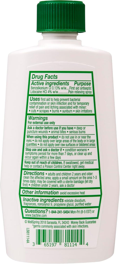 Bactine MAX Pain Relieving Cleansing Liquid, 4 oz.