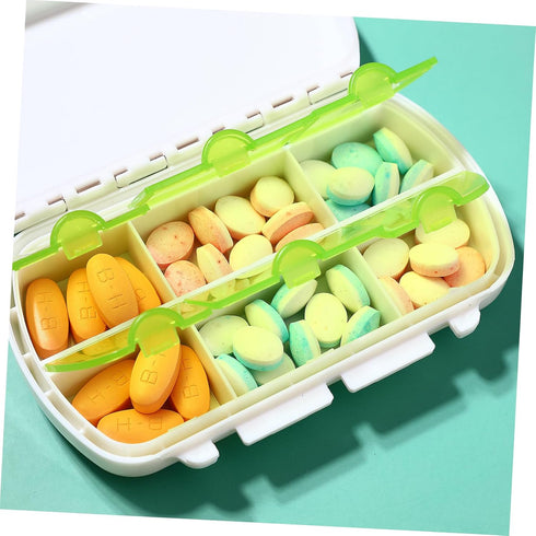 ORFOFE Mypillypal Monthly Pill Organizer Dispenser Organizer Weekly Daily Travel Portable Holder Green Hygienic Plastic