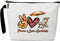 Peace Love Cosmetic Bag for Women, Accessories Organizer, Travel Essentials Purse Toiletry Pouch with Zipper