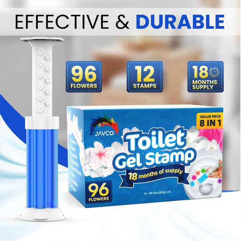 '-96 Flowers- Flower Toilet Gel Stamp, Toilet Fresheners Gel for Scented Freshness