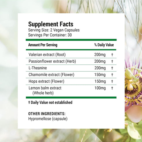 Nested Naturals Luna Sleep Supplement, Melatonin Free, Non-Habit Forming Herbal Sleep Supplement for Adult Bedtime