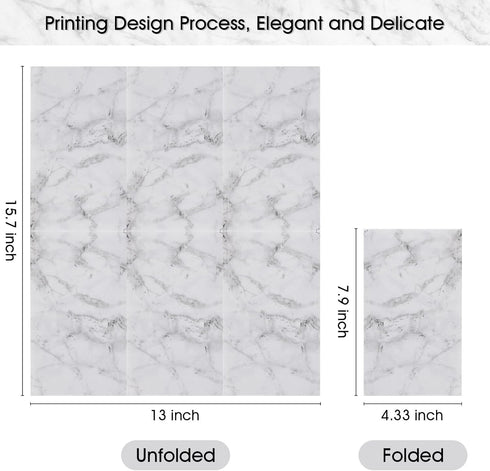 Zonon 150 Pcs Marble Paper Hand Towels for Bathroom Disposable Guest Hand Towels Decorative Paper Marbleized Dinner