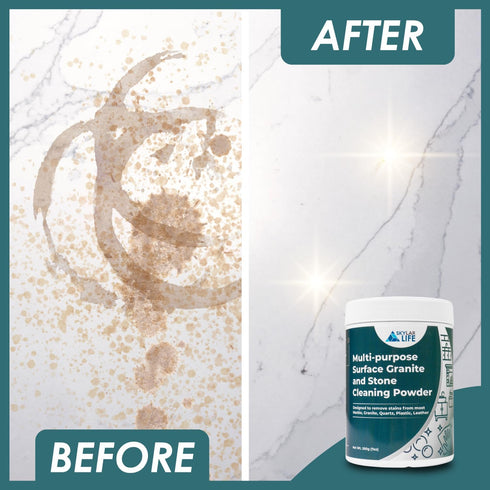 Skylarlife Multi-purpose Surface Stone Cleaning Powder, 200g for Rust, Oil Stains on Marble, Granite, Quartz