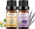 Sedbuwza Lavender Chamomile Essential Oil Set, Lavender and Chamomile Scent Oils for Diffuser, Aromatherapy, Candle