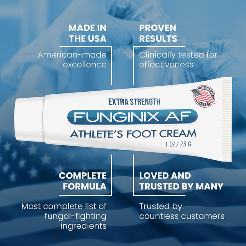 FUNGINIX AF Athletes Foot Cream - Topical Anti-Fungal Treatment (3 Tubes)