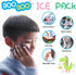 Kids Reusable Gel Ice Pack (4 Pcs), Cute Boo Boo Ice Pack for Injuries, Lunch Ice Pack, Pain Relief, Fever, Headaches