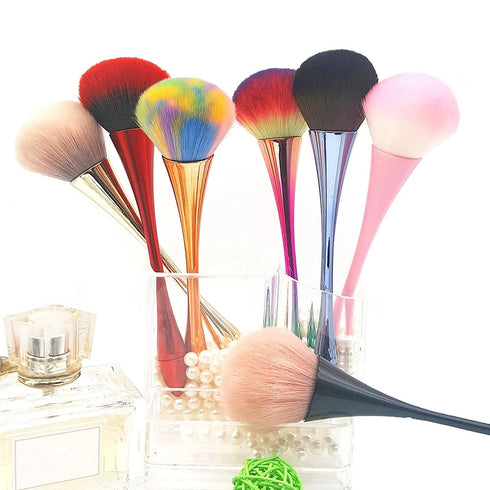 SILPECWEE 2 Pcs Nail Brushes for Cleaning Dust, Dip Powder Brush Duster, Nail Art Clean Up Tools