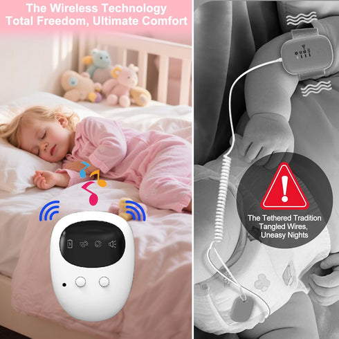 Maxsolve 3 New Wireless Bed Wetting Alarm for Boys and Girls, USB-C Rechargeable Bedwetting Alarm with Working Modes