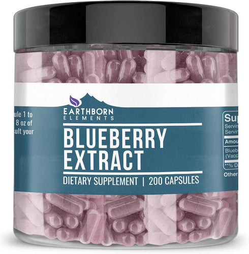 Earthborn Elements Blueberry 10:1 Extract Capsules | Pure & Undiluted | No Additives