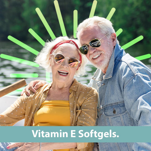GeriCare Vitamin E Supplement 45 mg (100 IU) | 100 Count Softgels | Supports Skin, Brain & Immune Health