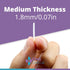 GMS Optical 1.8mm Reg-Thin/18mm Long Length Anti-Slip Adhesive Contoured Silicone Nose Pads for Glasses (5 Pair)