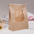 TOPPERFUN 50pcs Packaging Kraft Paper Bread Bags with Window, Large Reusable Bread Bags for Toast Wrapping and Bakery