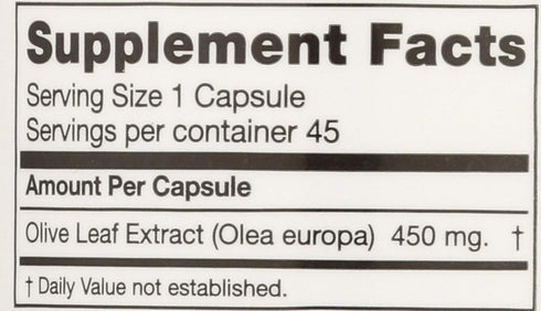 Seagate Products Olive Leaf Extract 450mg - 45 Capsules