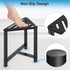 13.78" Shower Stool for Inside Shower, D Stainless Steel Shaving Foot Rest, Waterproof Corner Bench, Black Seat