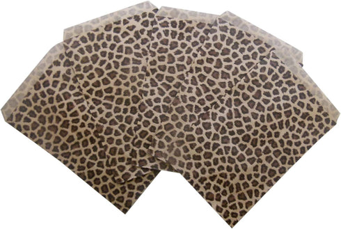 N'icePackaging 50 Qty 5" x 7" Cheetah Leopard Print Flat Paper Gift Bags for Candy, Cookies, Party Favors