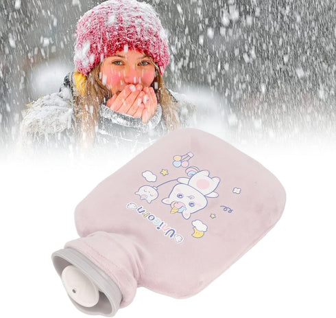 500ML Hot Water Bottle - Hot Water Bag for Pain Relief, Menstrual Cramps, Soft Cover, Hot Cold Compress