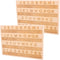 XIHIRCD 2pcs Braille Alphabet Board, Wooden Braille Fingerboard with Raised Dots & Engraved