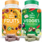 Fruits and Veggie Supplements - 90 Fruits, 90 Veggies Capsules to Boost Energy Level, Whole Food from Super Foods -