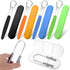 Healifty 4 Pack Tongue Scraper with U-Shaped Cleaner, Stainless Steel for Adults, Includes Travel Cases