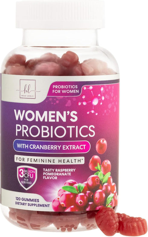 Women's Probiotic | 120 Gummies | Probiotics for Women Gummy for Digestive Health, Vaginal pH, Urinary & Immune Health