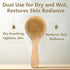 Dry Bath Body Brush with Short Handle, Natural Bristles for Exfoliation and Blood Circulation