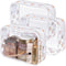 PACKISM TSA Approved Toiletry Bag - Clear Waterproof Makeup Bag, Travel Cosmetic Bag for Women, 3 Pack