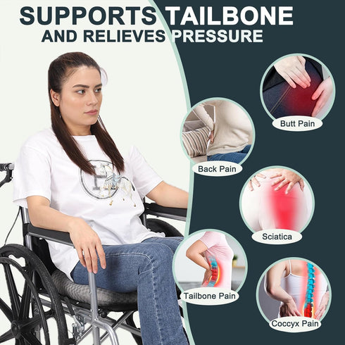 Anti-Slip Wheelchair Cushions, Bed Sore Cushions for Butt, Ergonomic Innovations Orthopedic Donut Pillow, Medical Seat