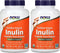 NOW Inulin Prebiotic FOS, 8-Ounces (Pack of 2)