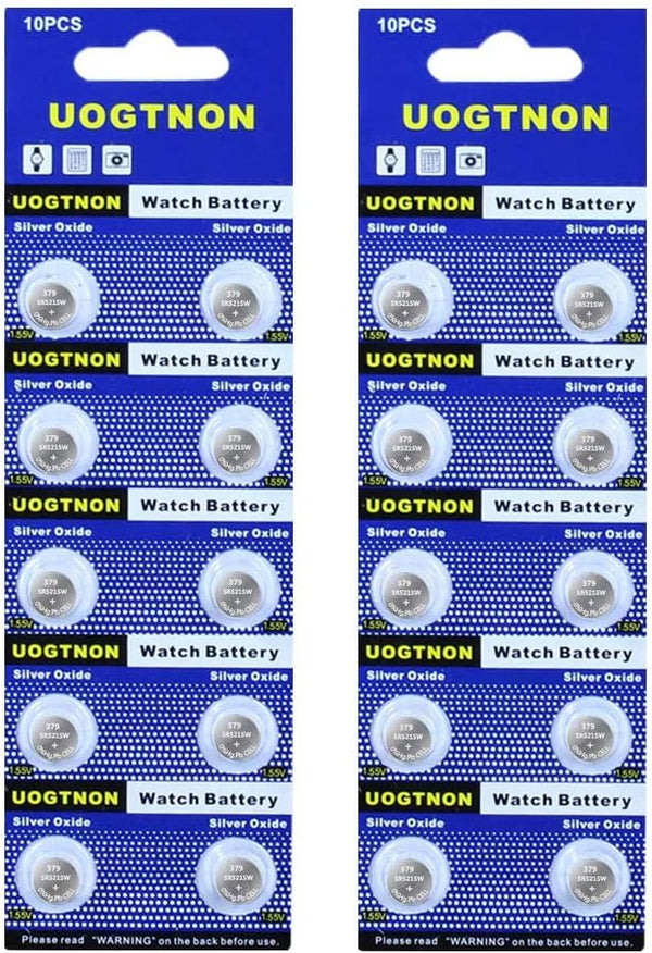 20-Pack 379 SR521SW V379 1.5V Button Cell Watch Battery