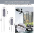 Microfiber Duster Gray with 100" Extension Pole, Telescoping Feather Dusters for Cleaning High Ceilings, Cobwebs, Fans,