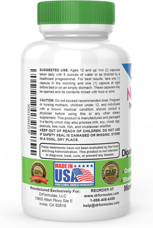DrFormulas Cranberry Probiotics for Women, Vaginal Health & Urinary Tract, 60 Capsules