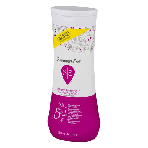 Summer's 5 1 15.0 OZ (Pack 1) Eve in Simply Sensitive Feminine Cleansing Wash for Sensitive Skin, FL