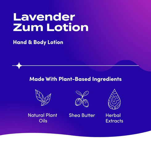 Zum Indigo Wild Hand & Body Lotion - Natural Moisturizer for Dry Hands, Lavender Scent - 6 fl oz