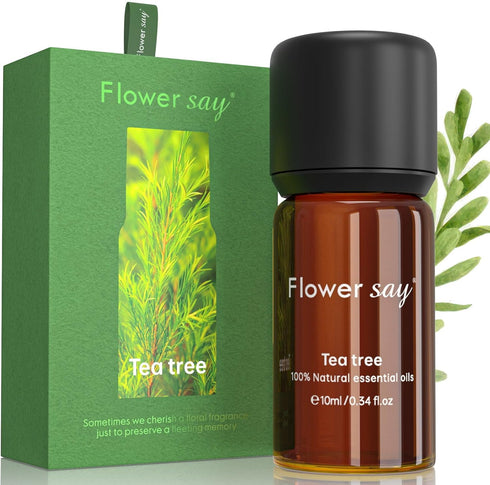 Tea Tree Essential Oil 0.34Oz - 100% Pure Undiluted Therapeutic Grade Essential Oils for Diffuser, Skin Care, Massage