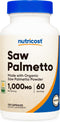 Nutricost Saw Palmetto 1000mg, 120 Capsules - CCOF Certified Organic, Vegetarian Friendly, Gluten Free