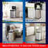 13 Gallon Drawstring Trash Bags, White Garbage Bags, Unscented, 132 Count, Strong Can Liners for Kitchen Home Office