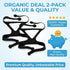 Organic Deal 2 Pack Universal CPAP Headgear Strap Replacement for Philips Respironics Headgear & ResMed CPAP Supplies