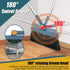 3Pcs Floor Sweeping Set - Broom and Dustpan Combo for Home, 180° Rotating Indoor Broom, Foldable Dustpan (Blue)