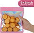 100-pack 6×6 inch Mylar Bags with Clear Window, Holographic Resealable Packaging for Jewelry, Candy, Food Supplies