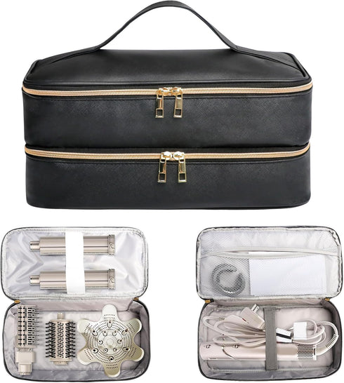 Travel Carrying Case for Shark Flex Style, Double-Layer Waterproof Organizer Bag for Shark SpeedStyle Hair Dryer